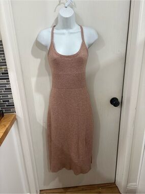 Express Sleeveless Knit Midi Dress in Dusty Rose